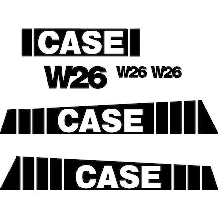 Aftermarket New Fits Case Wheel Loader W26 Decal Set CASEW26DECALSET